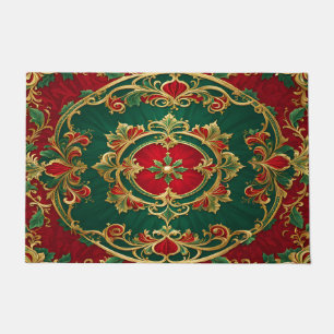 Red Green Decorative Christmas Holiday Doormat