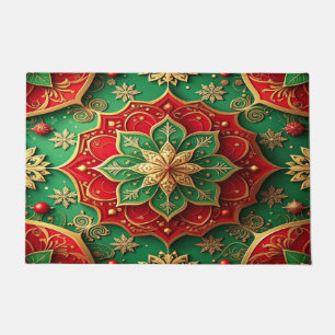Red Green Decorative Holiday Doormat