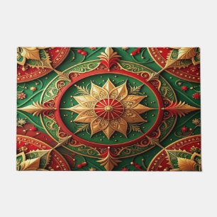 Red Green Decorative Holiday Doormat