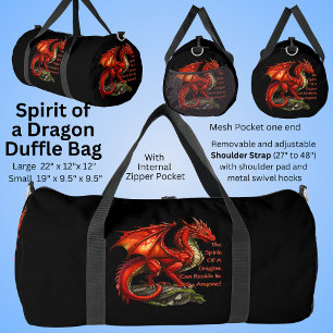 Red Green Dragon,  Spirit Can Reside in Anyone Duffle Bag
