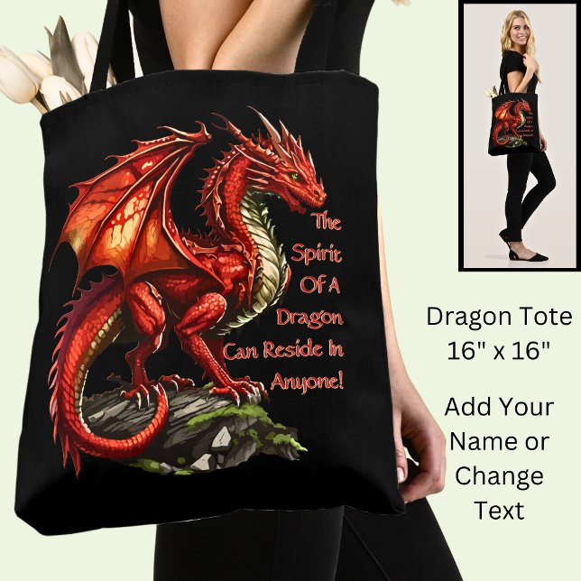 Red Green Dragon,  Spirit Can Reside in Anyone Tote Bag (Creator Uploaded)