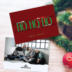 Red & Green Elf Shenanigans Company Christmas Card