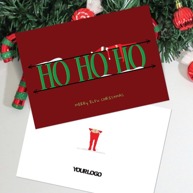 Red & Green Elf Shenanigans Corporate Christmas Holiday Card (Creator Uploaded)
