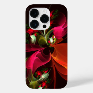 Red Green Floral Modern Abstract Art Pattern #02 Case-Mate iPhone 14 Pro Case
