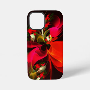 Red Green Floral Modern Abstract Art Pattern #02 iPhone 12 Mini Case