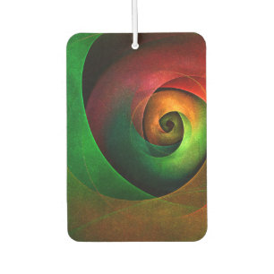 Red Green Floral Modern Abstract Art Pattern #21 Car Air Freshener