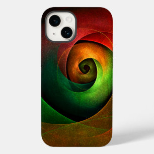 Red Green Floral Modern Abstract Art Pattern #21 Case-Mate iPhone 14 Case