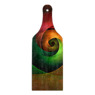 Red Green Floral Modern Abstract Art Pattern #21 Cutting Board