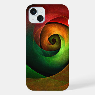 Red Green Floral Modern Abstract Art Pattern #21 iPhone 15 Plus Case