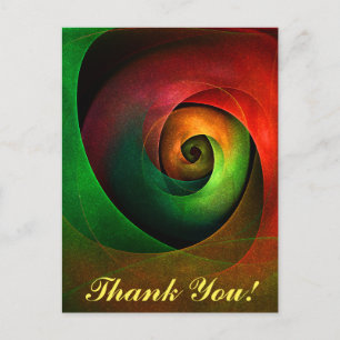Red Green Floral Modern Abstract Art Pattern #21 Postcard
