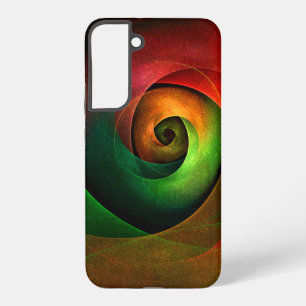 Red Green Floral Modern Abstract Art Pattern #21 Samsung Galaxy Case