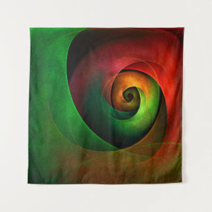 Red Green Floral Modern Abstract Art Pattern #21 Tapestry