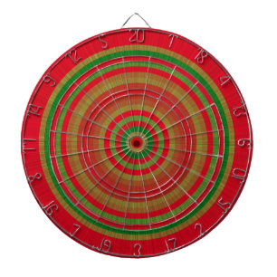 Red Green Gold Rings Dartboard