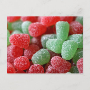 Red & Green Gumdrops Postcard