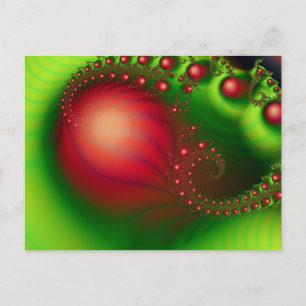 Red Green Holiday Abstract Postcard