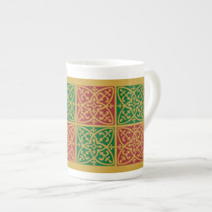 Red Green Holiday Gothic Bone China Mug