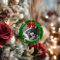 Red Green Holly Ribbon 1st Christmas Photo |