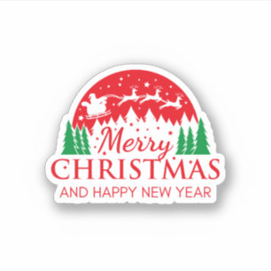 Red Green Illustration Merry Christmas