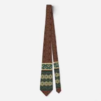Red Green Kikkou Pattern Tie