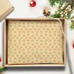 Red Green Kitschy Vintage Holly Berry Christmas Tissue Paper<br><div class="desc">Nostalgic Christmas tissue paper created using hand drawn kitschy watercolor holly and berries in a whimsical style. Coordinating wrapping paper available.  Original art by Leslie Larson.</div>