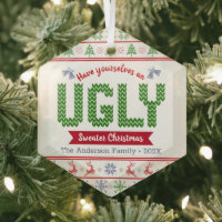 Red Green Knit Ugly Sweater Christmas Tacky Nordic
