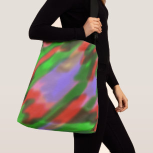 Red Green Lavender Crossbody Bag