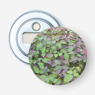 Red & Green Leaves Branches Photography Bottle Opener