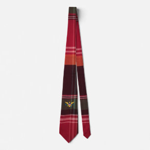 Red Green Madras Virgin Islands Flag Tie