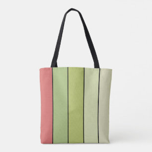 Red Green Melon Color Stripes On Watercolor Paper  Tote Bag
