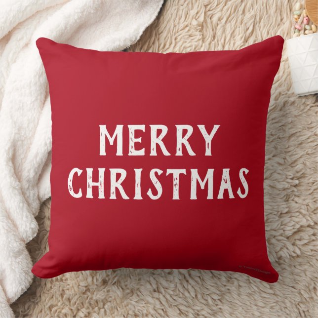 Red Green Merry Christmas Joy to the World Cushion (Blanket)