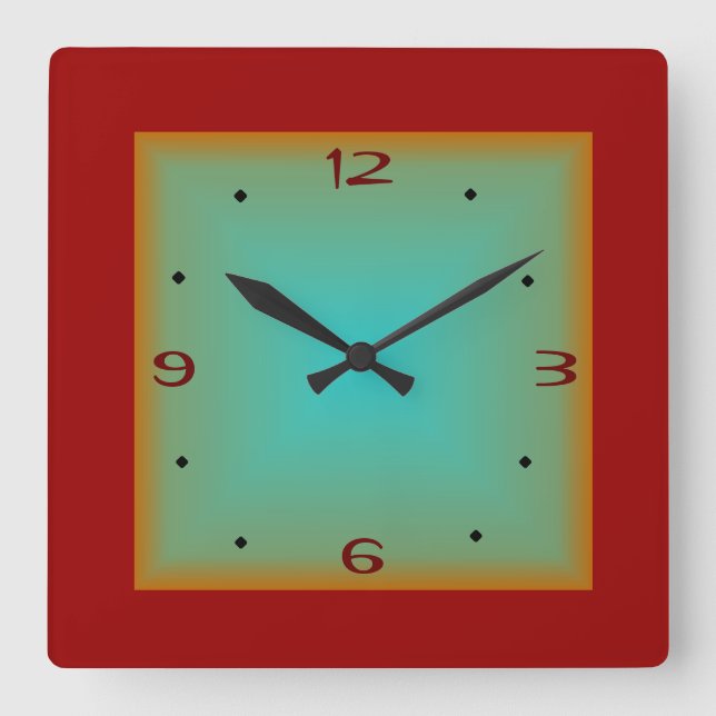 Red/Green> Minimalist Wall Clock (Front)