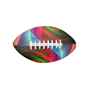 Red Green Orange Modern Abstract Art Pattern #22 American Football