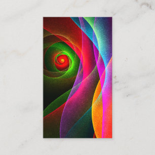 Red Green Orange Modern Abstract Art Pattern #22 Business Card