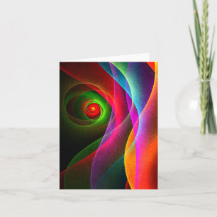 Red Green Orange Modern Abstract Art Pattern #22 Card