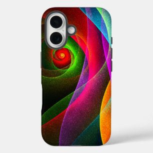 Red Green Orange Modern Abstract Art Pattern #22 iPhone 16 Case