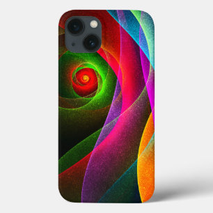 Red Green Orange Modern Abstract Art Pattern #22 iPhone 13 Case
