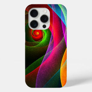 Red Green Orange Modern Abstract Art Pattern #22 iPhone 15 Pro Case