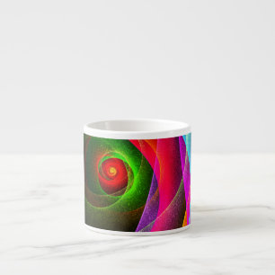 Red Green Orange Modern Abstract Art Pattern #22 Espresso Cup