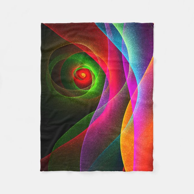 Red Green Orange Modern Abstract Art Pattern #22 Fleece Blanket (Front)