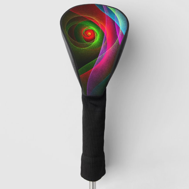 Red Green Orange Modern Abstract Art Pattern #22 Golf Head Cover (Front)