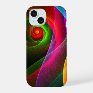 Red Green Orange Modern Abstract Art Pattern #22 iPhone 15 Case