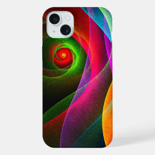 Red Green Orange Modern Abstract Art Pattern #22 iPhone 15 Plus Case