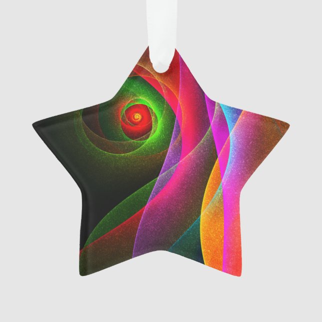 Red Green Orange Modern Abstract Art Pattern #22 Ornament (Front)