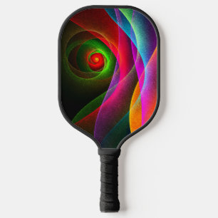 Red Green Orange Modern Abstract Art Pattern #22 Pickleball Paddle