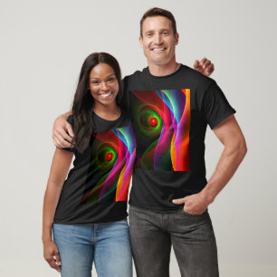 Red Green Orange Modern Abstract Art Pattern #22 T-Shirt