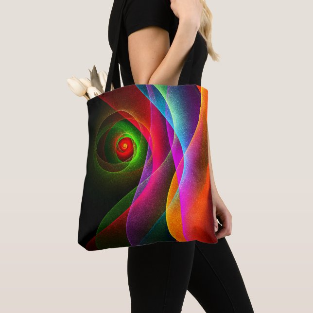 Red Green Orange Modern Abstract Art Pattern #22 Tote Bag (Close Up)