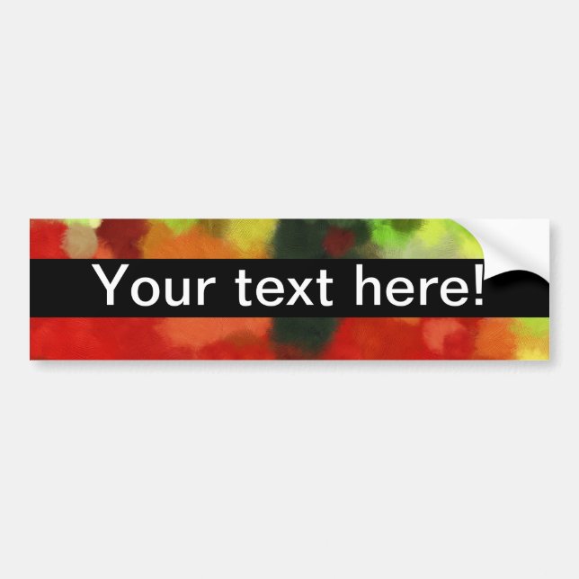 Red green painting bumper sticker (Front)