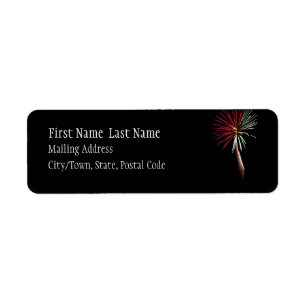 Red & Green Palm Address Label