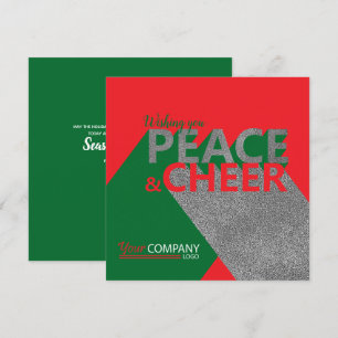 Red & Green, Peace & Cheer Card