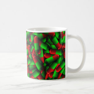 red green pills drugs coffee mug